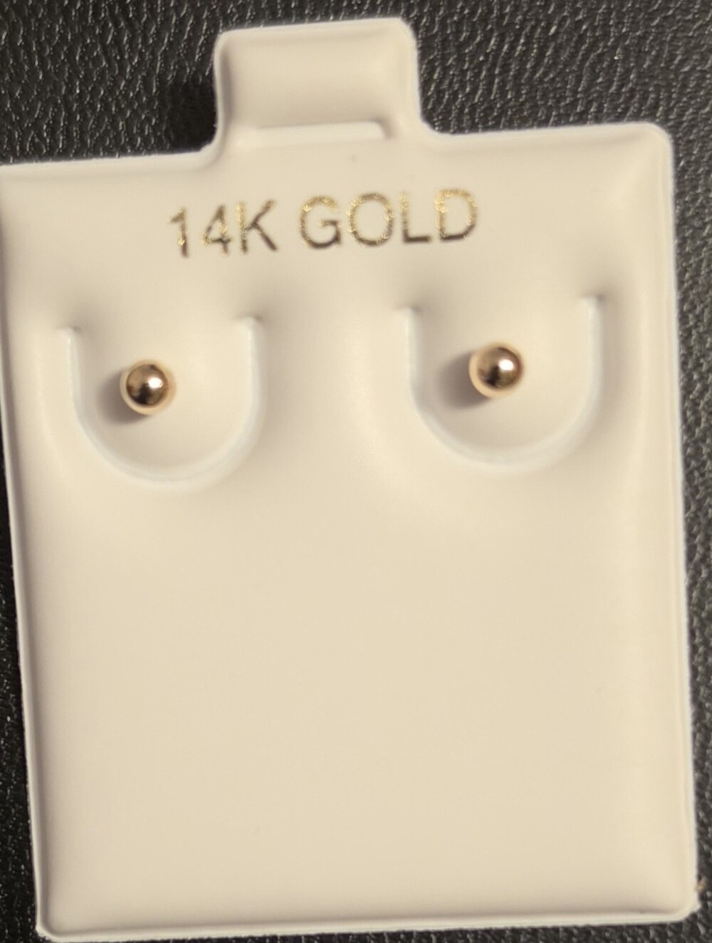 14K Gold Ball Stud Earrings - Yellow Gold